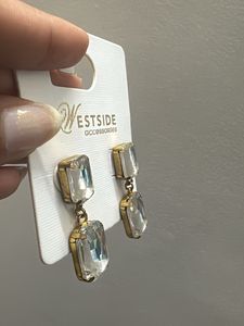 Sparkling Gemstone Drop Earrings