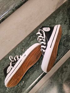 Black High-Top Converse Style Sneakers
