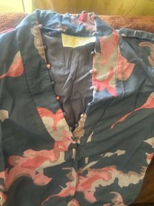 Blue Floral Print kurta