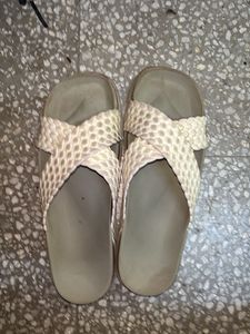 Stylish Beige Slide Sandals