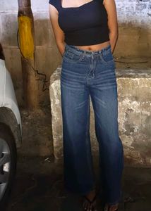 Women's Dark Wash Wide Leg Jeans