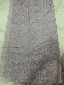 Elegant Unstitched Embroidered Kurta Set