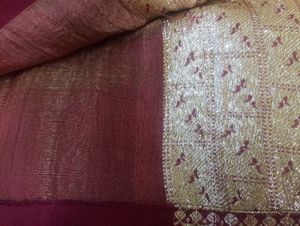 Maroon Banarasi saree