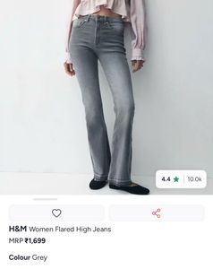 Flared Grey Wash Jeans