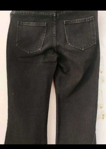 Trendy Black Flare Jeans