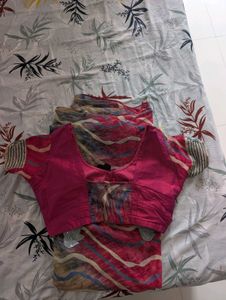 Unique Multi colour Georgette Saree