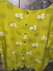 Whimsical Bicycle Print Top