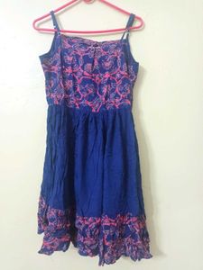 Blue & Pink Print Sundress