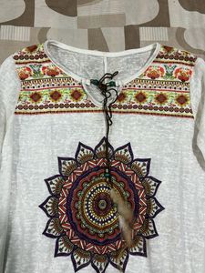Boho Mandala Print Tunic Top