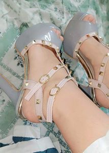 Stylish Studded Platform Heels