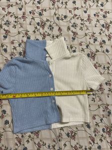 Two-Tone Ribbed Knit Top