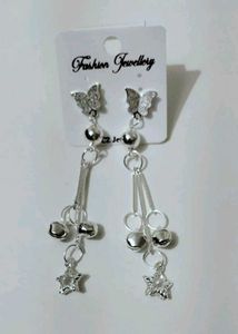 Sparkling Butterfly &amp; Star Dangle Earrings