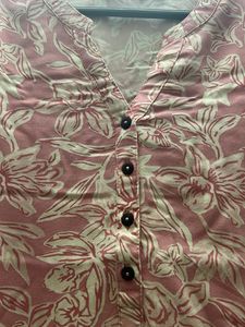 Rangmanch Pink Floral Print Kurta