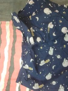 Cute Space Print Pajama Shorts
