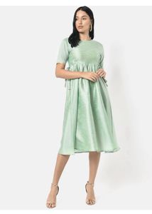 SAAKI BRAND New Green Flared Dress