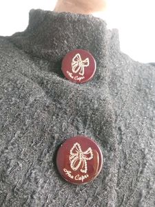 Vintage Black Textured Coat