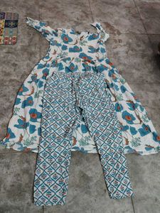 Floral Print Kurta with Pants Set