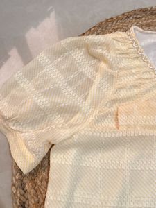 Sheer Puff Sleeve Blouse