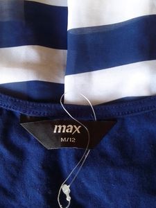 Max Blue Striped Dress 👗- Size M/12