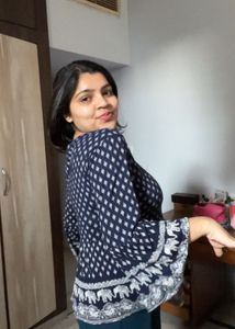 Cute Printed Top with Flared Sleeves | short kurti