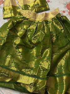 Girls' Traditional Pattu Pavadai Set