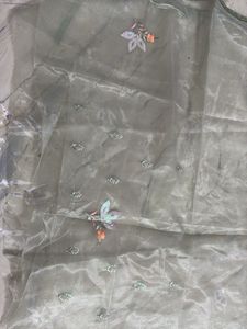 Embroidered Organza blouse fabric
