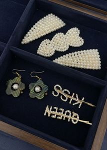 Combo Pearl Hair Clips & Flower Earrings