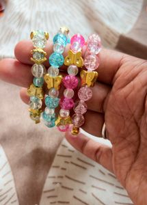 Cute Butterfly Beaded Bracelets Set - pack of 4