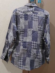 Patchwork Button-Down Shirt