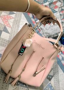 Cute Pink Backpack with "LOVE" Charm