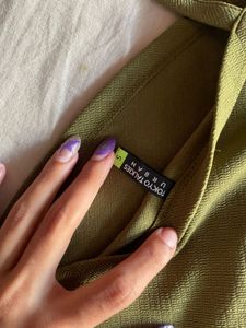Olive Green Cropped Tank Top
