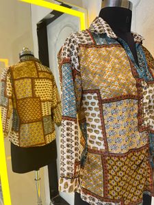 Bohemian Patchwork Print Shirt
