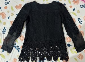 Elegant Black Lace Top