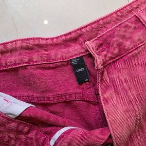 Pink Wide Leg Jeans