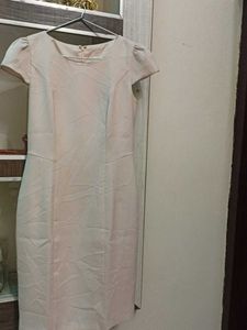 Elegant Pink Cap Sleeve Dress