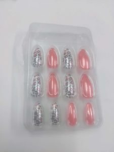 Press-On Nails - Leopard Print &amp; Coral