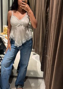 zara lacy top new