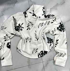 Chic Floral Print Long Sleeve Shirt