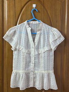 Cream Casual Shirt