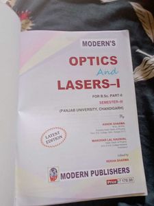 Modern's Optics and Lasers-I Textbook