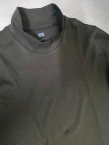 Uniqlo Brown Long Sleeve Tee with Turtle neck