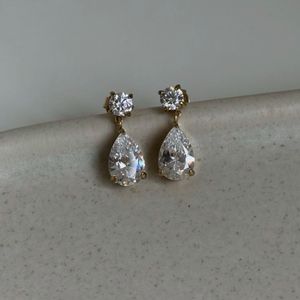 Elegant Pear Drop Earrings Anti-tarnish