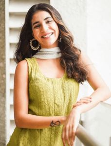 Nykaa Label Aishwaryrika Green Chikankari Kurti
