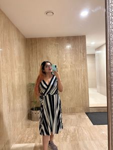 Striped Wrap Dress