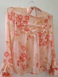 Floral Ruffle Top