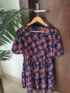 Navy Floral Print Dress/Tunic