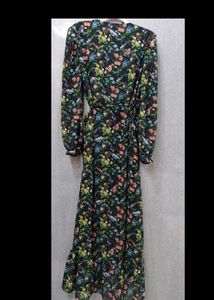 URBANIC - Floral Wrap Midi Dress