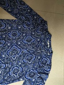 Blue Paisley Print Kurta
