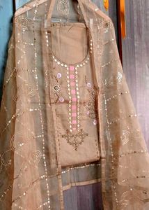 Pure Cotton Handwork Suit material
