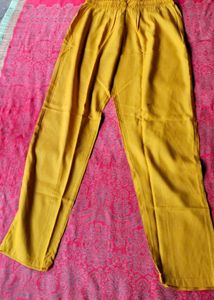 Yellow Anarkali Kurta with Pants Set